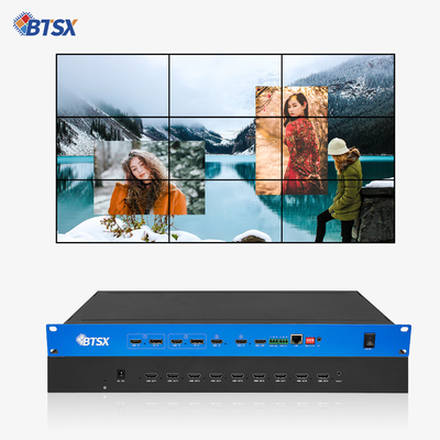 Bitvisus Free Roaming Zooming Image Processor 4 in 9 Out Video Processor 3X3 4K Latency Free Video Wall Controller