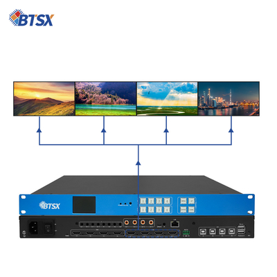 Video Processor Splicing matrix 4 Input 4 Output Engineering Display Applications 4K60 HDMI 1X3 1X4 2X2