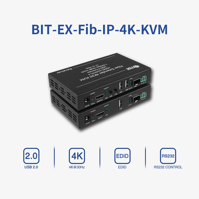 Zero Delay Uncompressed HDMI Fiber Extender 4K KVM Over Fiber Transmitter