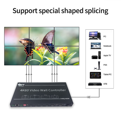 Bitvisus 3X3 2X3 4K Video Switcher PIP POP HDMI TV Meeting Conference Room Video Wall Processor Controller BIT-VWC-409R
