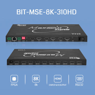 8K Multi-Screen Controller Compact Design Max Resolution 6Kx4K 60Hz With 10 X HDMI 1.3 Output
