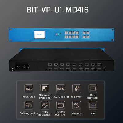 4K60 Video Processor – 4 Inputs, 16 Outputs for Multi-Screen DisplayProfessional 4K Video Wall Processor – Seamless Switching & Splicing16-Channel HDMI Video Processor – Ideal for Command & Contro