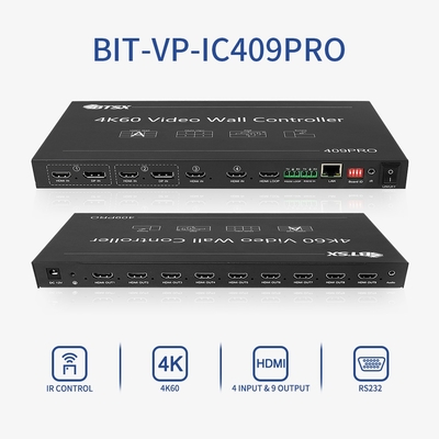 Bitvisus 1U RACK PIP Seamless Switching HDMI Switcher Matrix 3x3 3x4 3x5 3x6 4K60 LCD LED TV Video Wall Controller Processor
