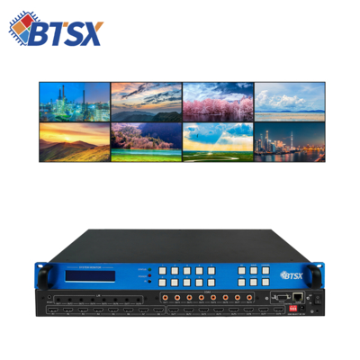 TCP/IP Control Video Wall Processor with 8 Input Ports and Professional Display