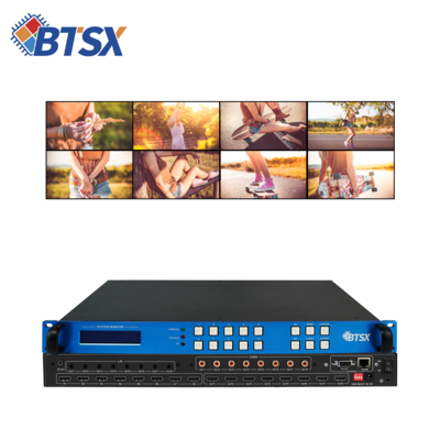 8 Input Ports Video Wall Controller Equipped with HDMI Matrix and 8 Output Ports