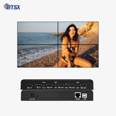 Multi-Format Video Wall Controller for 1x2, 1x3, 2x1, 4x1 and Custom Layouts