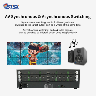Professional Applications HDMI Matrix Switcher with 72W Power Dissipation and 3840x2160P60 Input Maximum Resolution