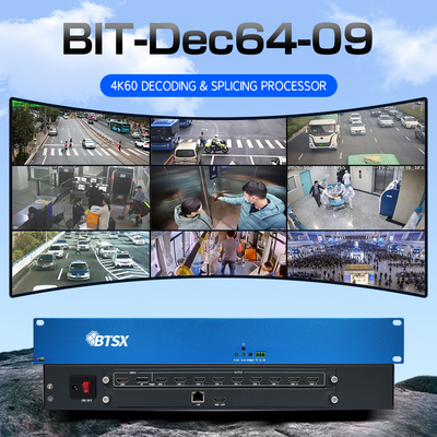 4K60 Gigabit Ethernet Decoding and Splicing Processor IP Stream Input Control Room NVR Decoder E-Map Security Monitoring Decoder
