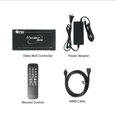 Bitvisus Video Wall Controller 1X4 1X3 4K60 4 HDMI Engineering Display Applications 3840x2160 1 Input 4 Output