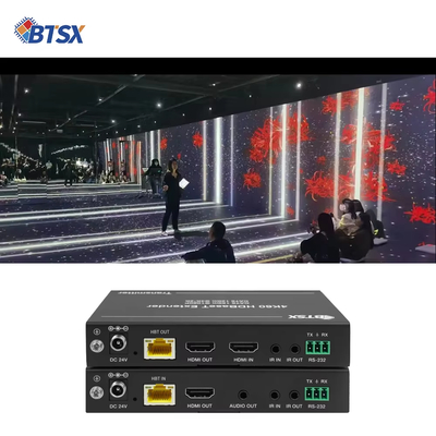 4K60 150m HDBaseT Extender Support One Loop Out Audio Extraction HDMI Extender IR/RS-232/CEC Control Cat6 HDMI Extender
