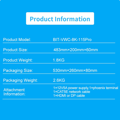 8K 1 in 15 Out Multi - Screen Content Display Pixel-to-pixel Splicing Multi-Screen Viewer 4x3 5x3 6x2 Multi-Monitor Splitter