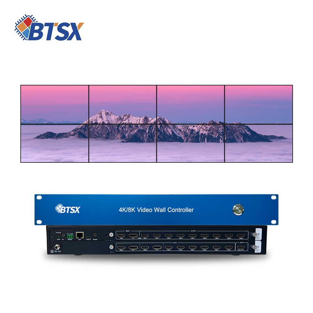 4K60 8Input 9Output Video Wall Processor with RS232 Web Control for ...