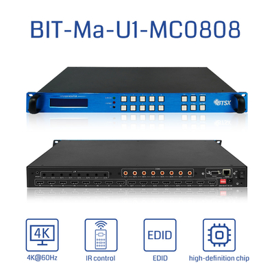 Bitvisus 4K HDMI Matrix Switcher 8x8 8 Inputs 8 Outputs With Metal Shell