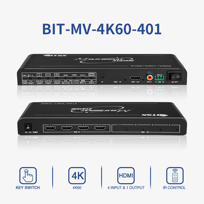 4K60 HDMI Multiview Monitor 1 Out 4 In HDMI Screen Splitter Multiviewer