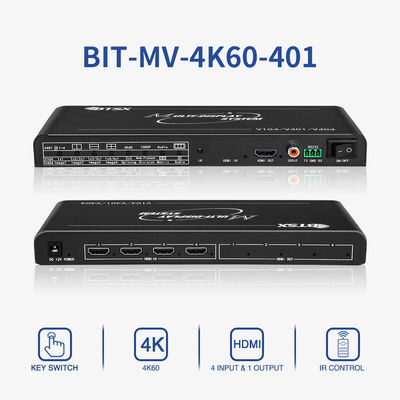 BIT-MV-4K60-401 4K60 Multi Viewer HDMI Video Wall Controller with 4 HDMI Inputs and Seamless Switching