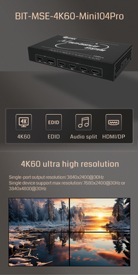 BIT-MSE-4K60-Mini104Pro 7680x2160 30Hz Video Wall Controller Industrial Reliability and Black for Your Industrial Performance