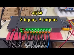Bitvisus 4K60 8 in 9 Out Video Wall Controller Rs232 HDMI/DP Network Web Control 2x2 Video Wall Matr
